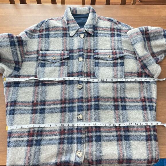 Isabel Marant Etoile | Women’s Gabrion Oversized Wool Blanket Shacket Plaid Coat - Picture 11 of 12